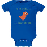 Ya I'm a Dinosaur - T-Rex Black Soft Baby One Piece