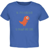 Ya I'm a Dinosaur - T-Rex Black Toddler T-Shirt