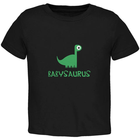 Babysaurus Father and Child Black Toddler T-Shirt