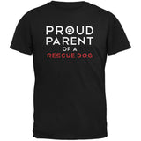 Proud Parent Of A Rescue Dog Black Adult T-Shirt