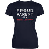 Proud Parent Of A Rescue Dog Asphalt Juniors Soft T-Shirt