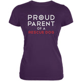 Proud Parent Of A Rescue Dog Asphalt Juniors Soft T-Shirt