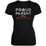 Proud Parent Of A Rescue Cat Asphalt Juniors Soft T-Shirt