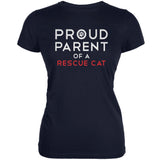 Proud Parent Of A Rescue Cat Asphalt Juniors Soft T-Shirt