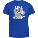 Live Love Adopt Black Adult T-Shirt