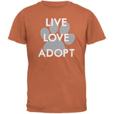Live Love Adopt Black Adult T-Shirt