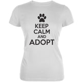 Keep Calm And Adopt Aqua Juniors Soft T-Shirt