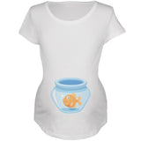 Fish Bowl Black Maternity Soft T-Shirt