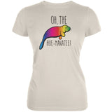 PAWS - Oh The Hue-Manatee Bright Yellow Juniors Soft T-Shirt