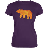 Native American Spirit Bear Heather Brown Juniors Soft T-Shirt