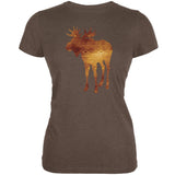 Native American Spirit Moose Army Juniors Soft T-Shirt