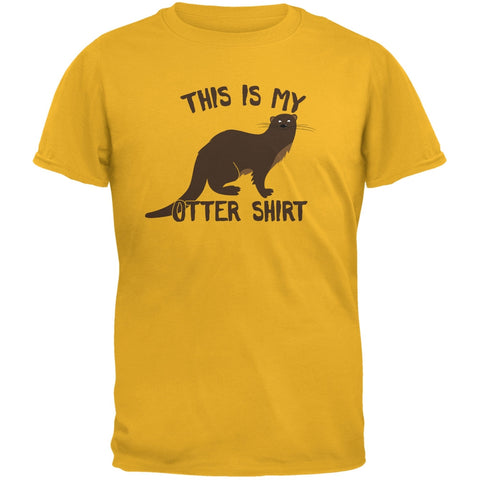 This Is My Otter Shirt Gold Adult T-Shirt
