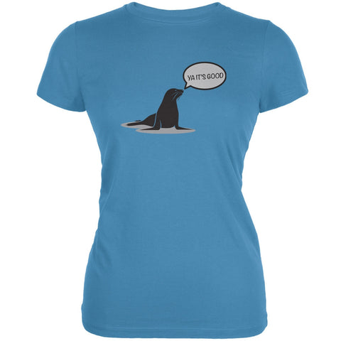 PAWS - Seal Of Approval Aqua Juniors Soft T-Shirt