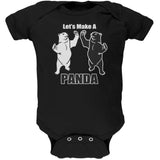 Let's Make a Panda Funny Black Soft Baby One Piece