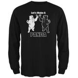 Let's Make A Panda Funny Heather Grey Adult Long Sleeve T-Shirt