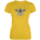Bumble Bee Rays Bright Yellow Juniors Soft T-Shirt