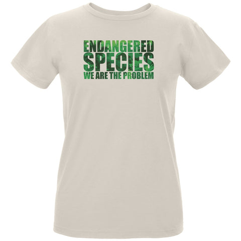 Endangered Species Problem Natural Womens Organic T-Shirt