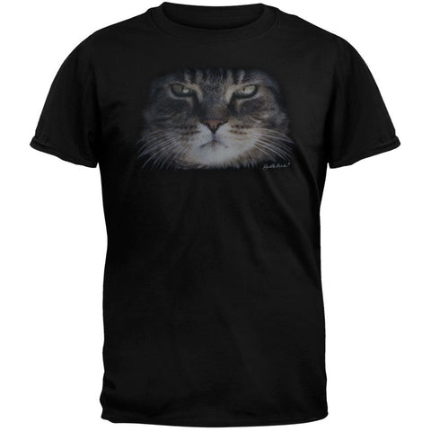 Serious Cat Face Adult T-Shirt