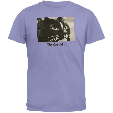 The Dog Did It Cat Adult T-Shirt