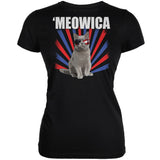 Cat 4th of July Meowica Aqua Juniors Soft T-Shirt
