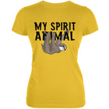 Sloth My Spirit Animal Aqua Juniors Soft T-Shirt