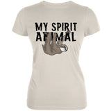 Sloth My Spirit Animal Aqua Juniors Soft T-Shirt