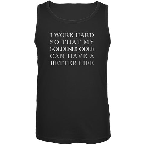 I Work Hard for My Goldendoodle Black Adult Tank Top