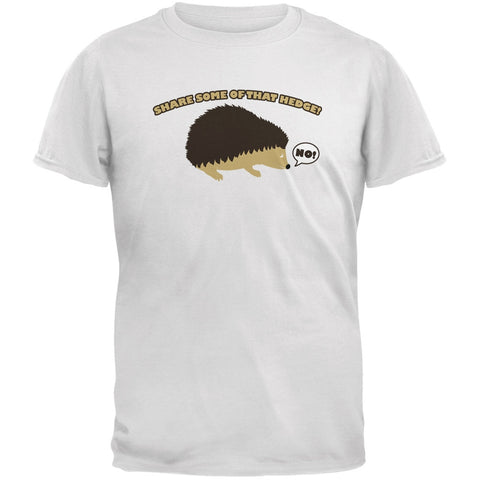 Hedge Hogger White Adult T-Shirt