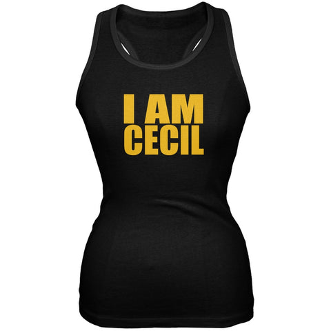 I Am Cecil Black Juniors Soft Tank Top