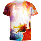 Galaxy Axolotl Mexican Salamander Adult Black Back T-Shirt