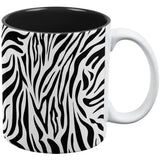 Zebra Print White All Over Coffee Mug