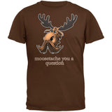 Moosetache You A Question Black Adult T-Shirt
