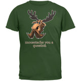 Moosetache You A Question Black Adult T-Shirt