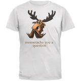 Moosetache You A Question Black Adult T-Shirt