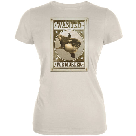 Orca Killer Whale Wanted For Murder Cream Juniors Soft T-Shirt