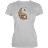 Cheetah Print Ying Yang Black Juniors Soft T-Shirt