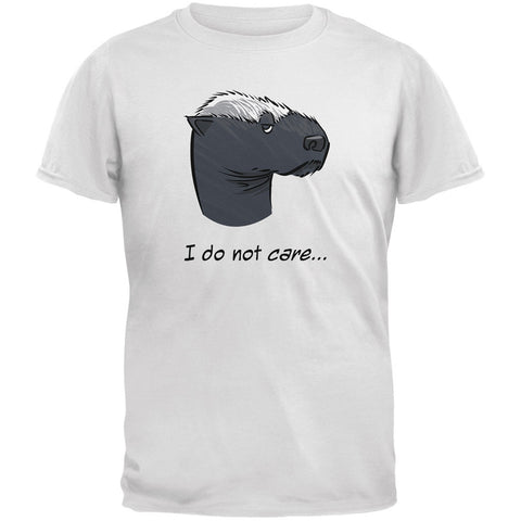 Honey Badger I Do Not Care White Adult T-Shirt