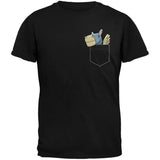 Pocket Pet Pegasus Black Adult T-Shirt