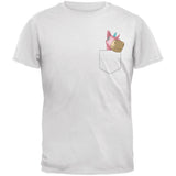Pocket Pet Unicorn Black Adult T-Shirt