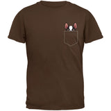 Boston Terrier Pocket Pet Black Adult T-Shirt