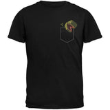Pocket Pet T Rex Black Adult T-Shirt