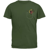 Pocket Pet T Rex Black Adult T-Shirt