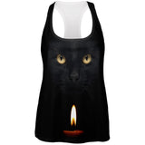 Halloween- Black Cat By Candle Light All Over Womens Racerback Tank