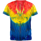 Halloween Costume Scarlet Macaw Parrot All Over Adult Costume T Shirt - back view