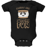 Pandas Are S'More Fun Black Soft Baby One Piece