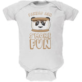 Pandas Are S'More Fun Black Soft Baby One Piece