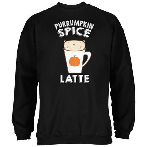 Purrumpkin Spice Latte Black Adult Sweatshirt