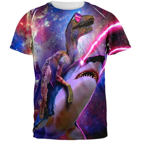 Velociraptor LaserShark All Over Adult T-Shirt