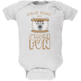 Polar Bear Are S'More Fun Black Soft Baby One Piece