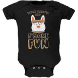 Rabbits Are S'More Fun Black Soft Baby One Piece